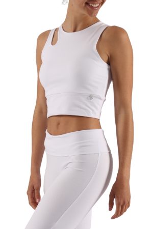 BRA024-WHT WHITE GYM BRA