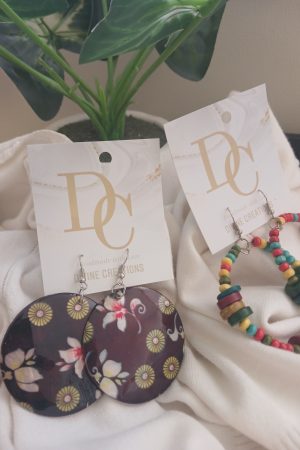 DCE0001 FLOWER ROUND EARRINGS