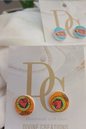 DCE001 CUTE BUTTON EARRINGS