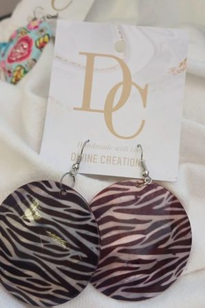 DCE0001 ANIMAL PRINT ROUND EARRINGS