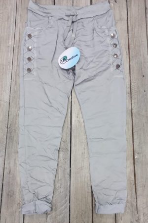 IT4042 ELASTIC WAIST PANTS WITH STUD DETAIL