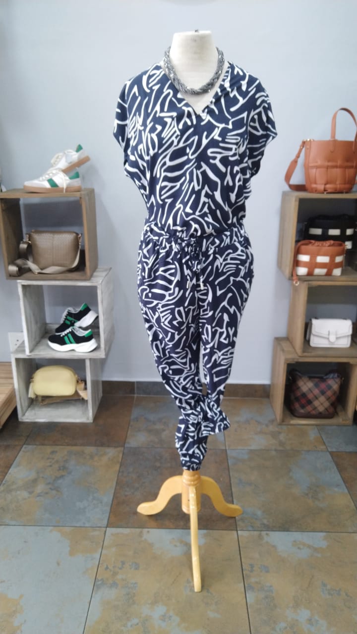 PEC-PANTS NAVY WITH WHITE